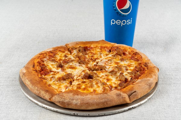Small 2 Topping Pizza and drink 